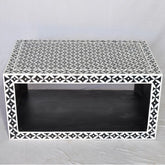 Bone inlay Star Geometrical pattern Black Coffee Table